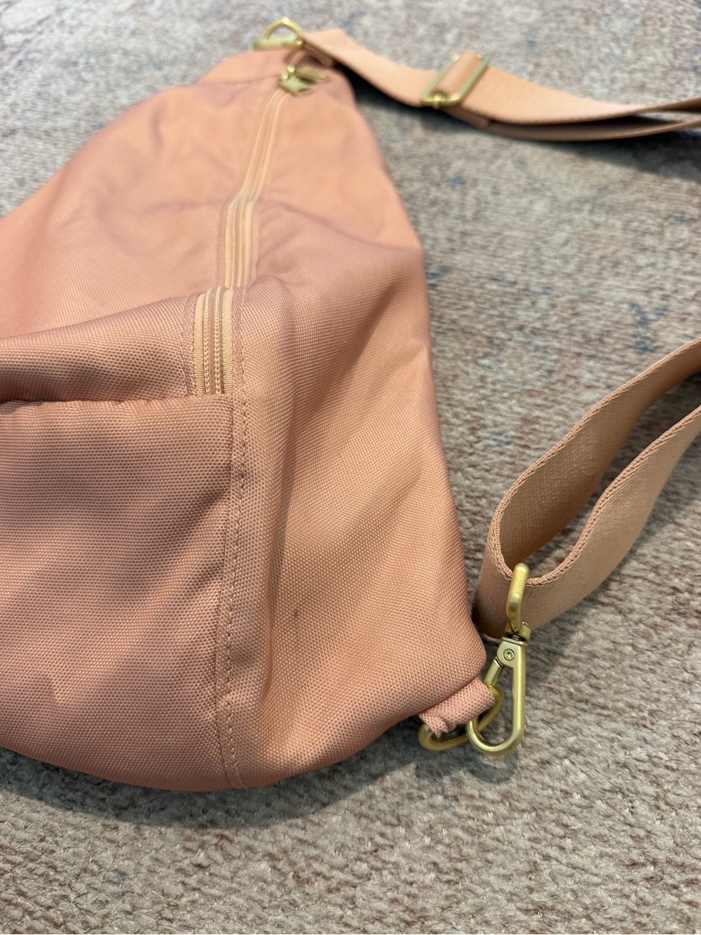 Canvelle Contour Sling Bag in Terracotta Blush – Gold Hardware - Picture 3 of 10